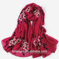New design whosale women hijab embroidered polyester scarf